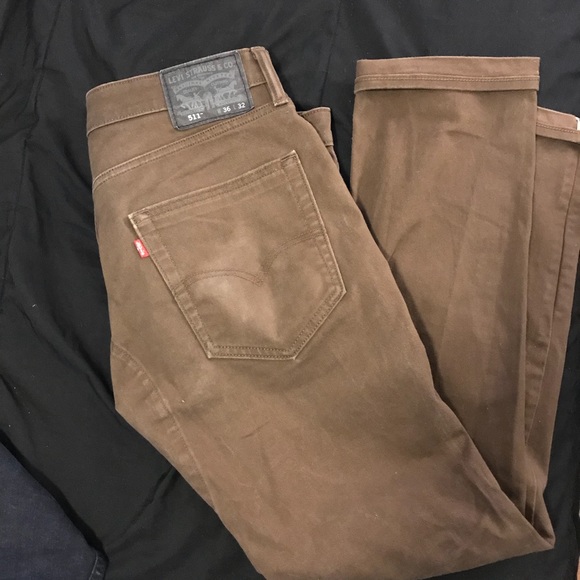 Levi's Other - Levi 511 reflective commuter. Dark brown. 36 x 32